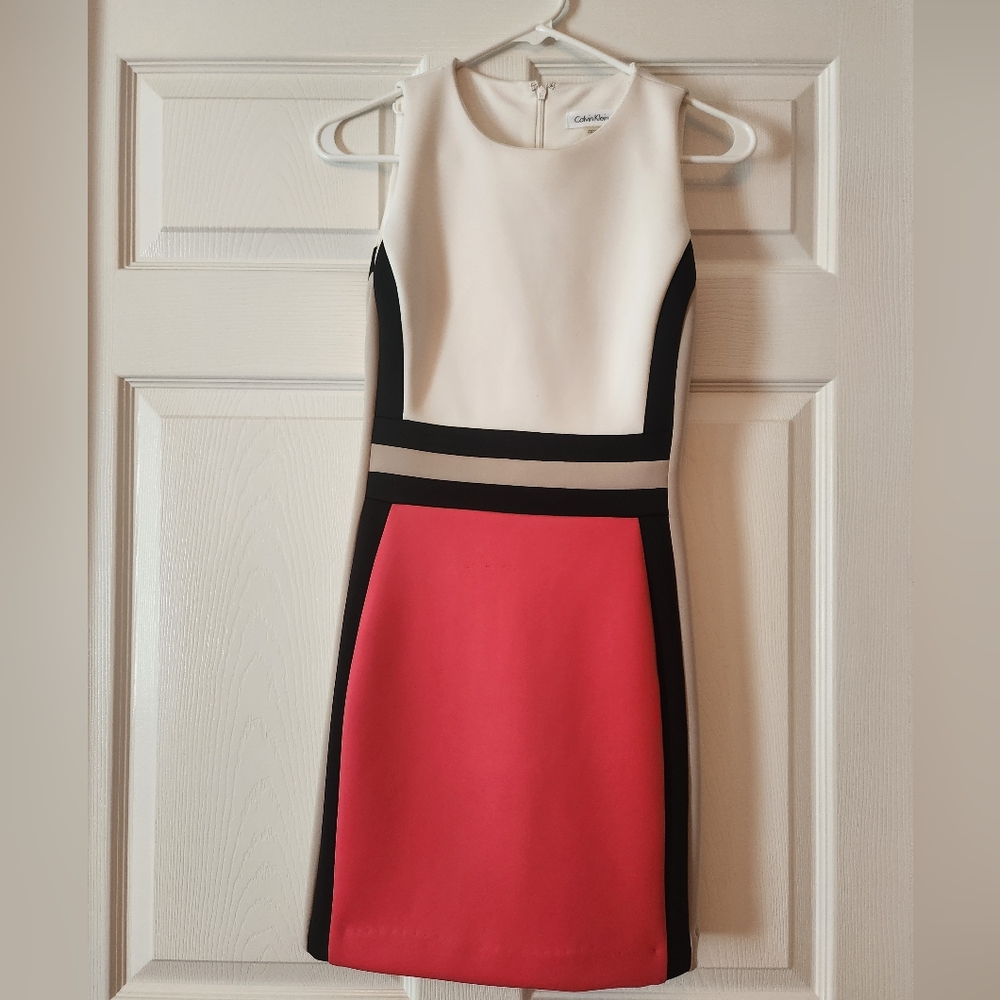 Calvin Klein color blocked dresd